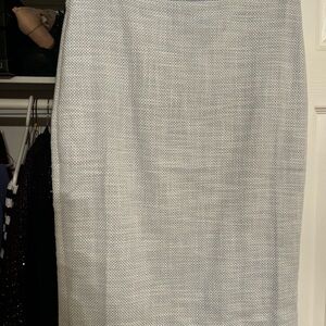 Ann Taylor Elegant Light Blue Textured Pencil Skirt NWOT